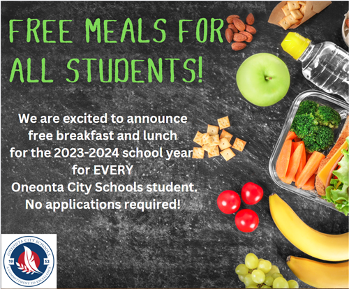 Free meals for all students for the 2023-2024 school year